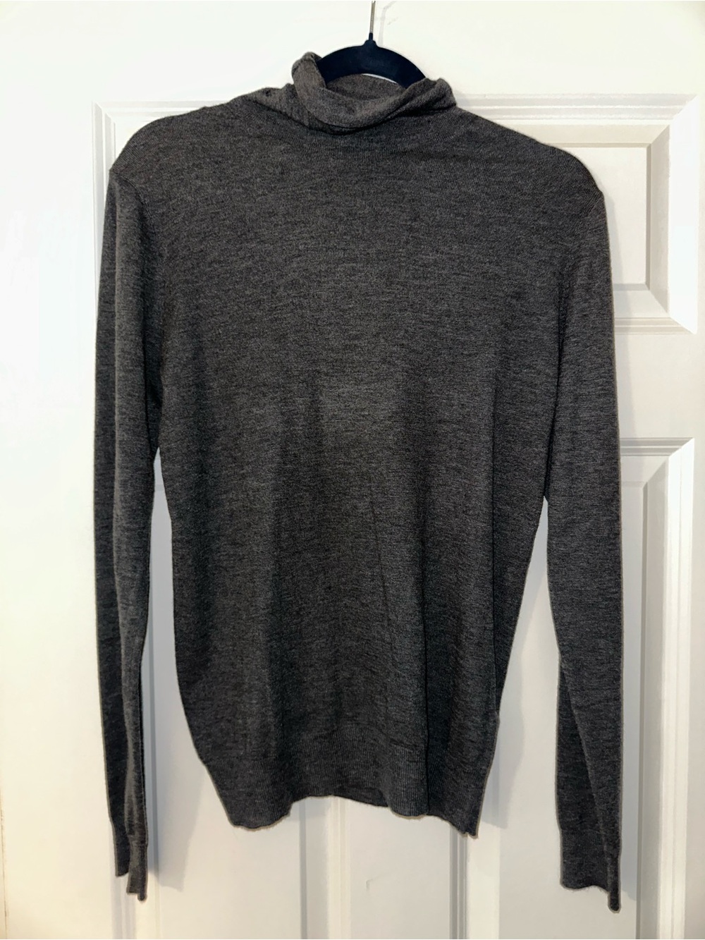 Zara Women's Charcoal Gray Turtleneck Top